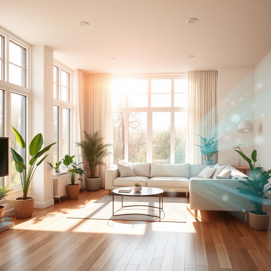 Interior saludable con luz natural y aire puro